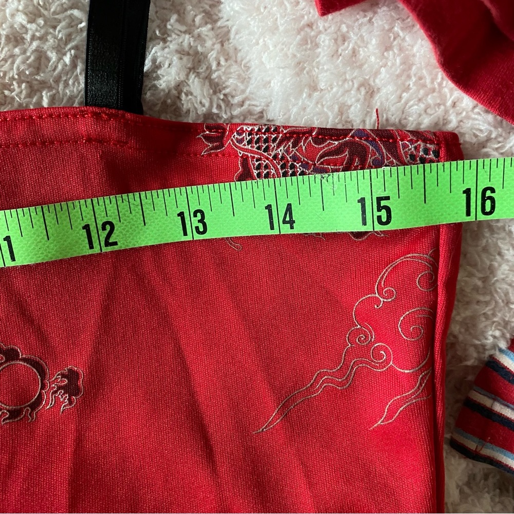 90s Chinese Dragon Red Mini dress - Picture 7 of 7